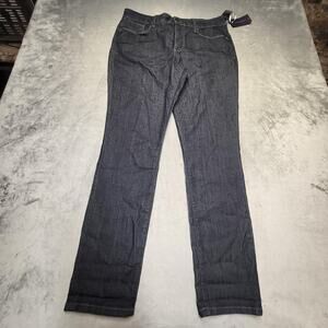 NWT NYDJ‎ Jeans Womens 14 Ankle Blue Dark Wash Classic Stretch Pockets